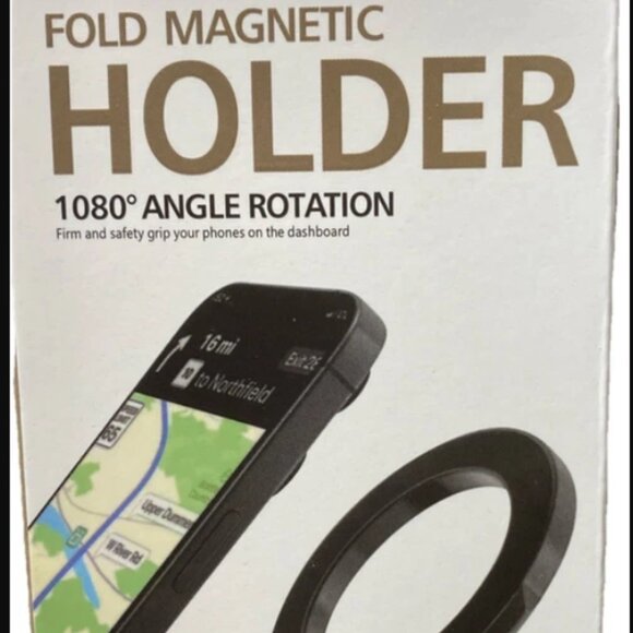 New Fold Magnetic Cell Phone Holder 1080 angle rotation - Dashboard Mount - Picture 2 of 3